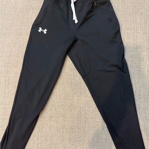 Under Armour Black Sweatpants with White Drawcord